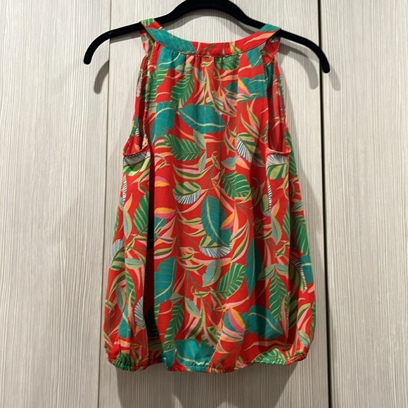 Rose + Olive Tropical Halter‎ Top Blouse XS - Picture 2 of 9